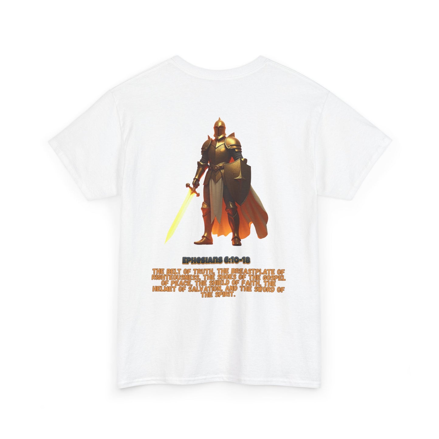 The Armor Of God - Knight Illustration Tee with Scripture Text (Ephesians 6:10-18)