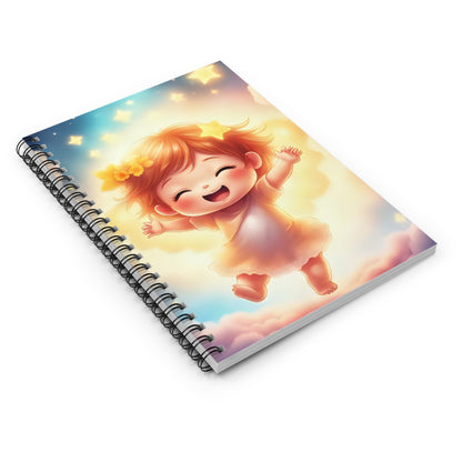 Whimsical Angel Spiral Notebook - Delightful Ruled Journal for Kids, Perfect Gift for Baby Showers, Party Favors, School Supplies, [...]