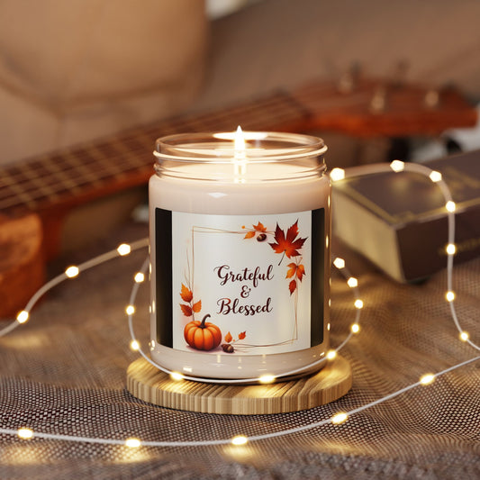 Autumn Gratitude Candle - Scented Soy Candle, Fall Decoration, Cozy Home Gift, Thanksgiving Decor, Harvest Celebration