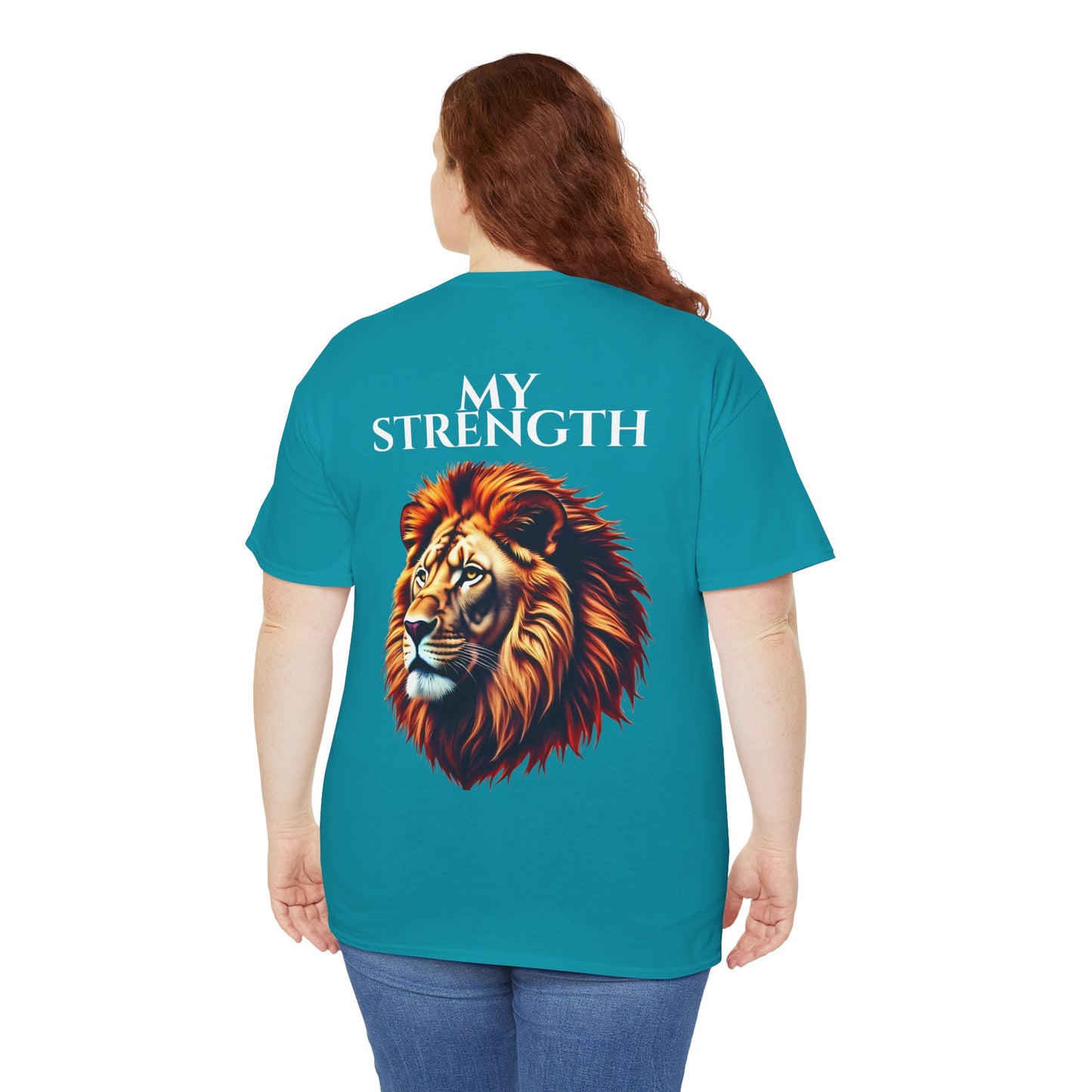 Empowering Lion Graphic Tee, Unisex Strength T-Shirt, Motivational Apparel, Gift for Him/Her, Inspirational Short Sleeve Shirt
