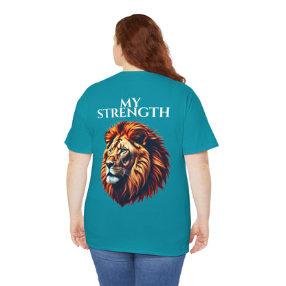 Empowering Lion Graphic Tee, Unisex Strength T-Shirt, Motivational Apparel, Gift for Him/Her, Inspirational Short Sleeve Shirt