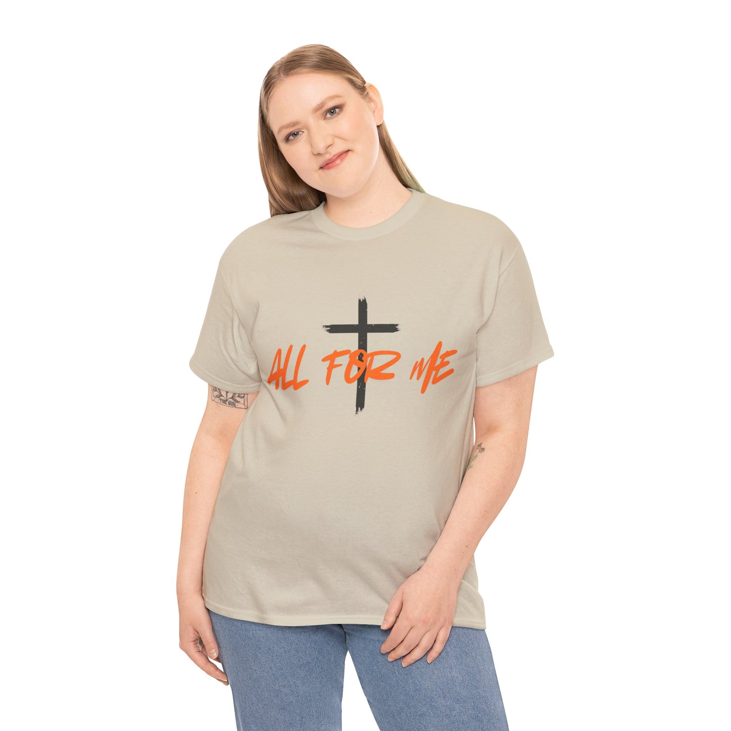 All For Me" Faith Graphic TeeChristian Cross T-Shirt