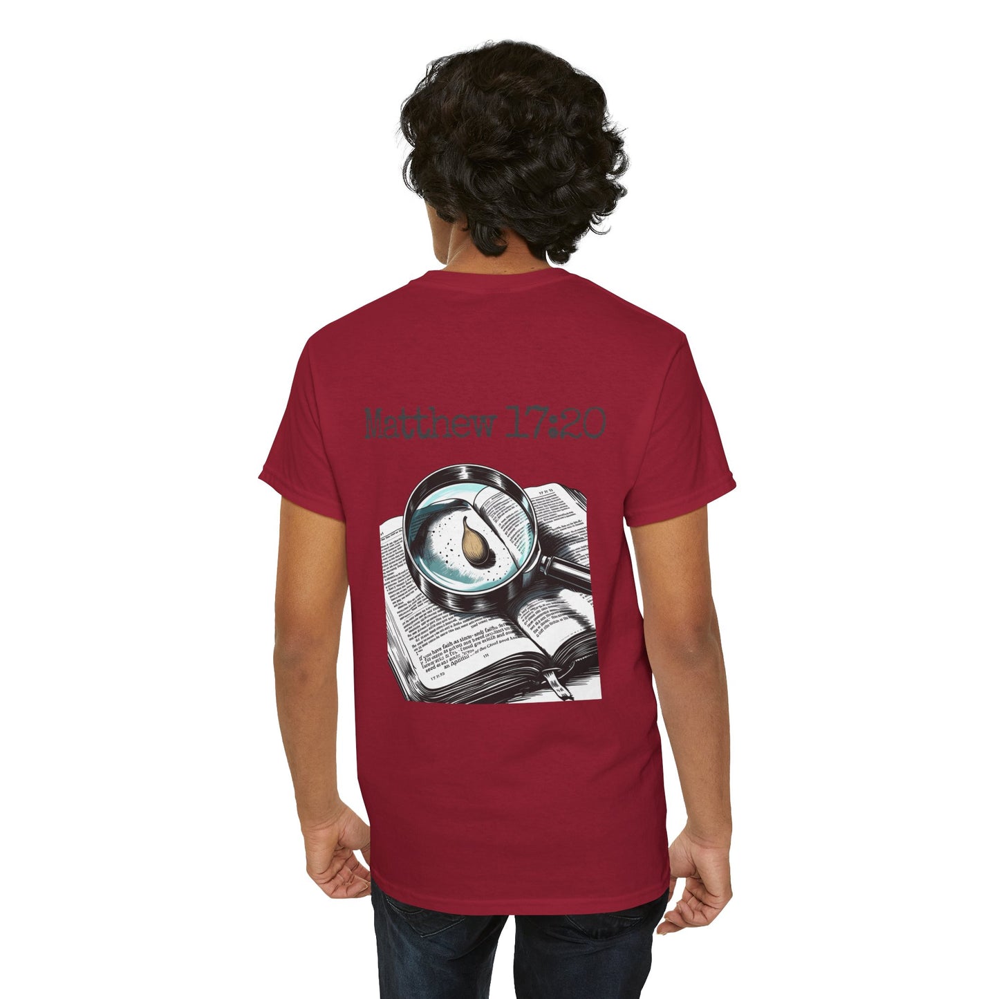 Mustard Seed Faith Tee — Retro Script Christian T‑Shirt